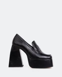 Platforms|Loafers-L'INTERVALLE Echo Black Leather