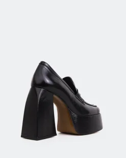 Platforms|Loafers-L'INTERVALLE Echo Black Leather