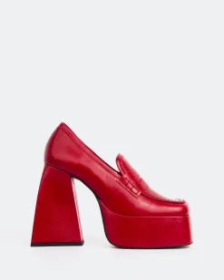 Platforms|Loafers-L'INTERVALLE Echo Red Leather