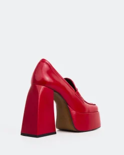 Platforms|Loafers-L'INTERVALLE Echo Red Leather