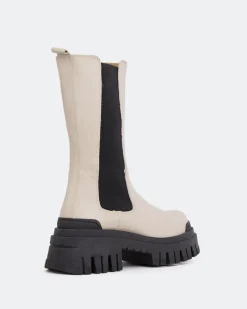 Chelsea|Ankle Boots-L'INTERVALLE Edmonton Beige Leather