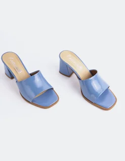 Mid Heels|Mules-L'INTERVALLE Egaleo Blue Naplack