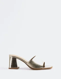 Mid Heels|Mules-L'INTERVALLE Egaleo Gold Metal