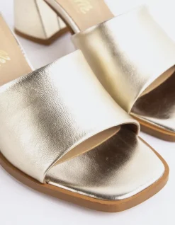 Mid Heels|Mules-L'INTERVALLE Egaleo Gold Metal