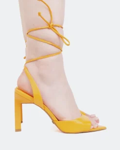 Strappy|High Heels-L'INTERVALLE Eivissa Orange Leather