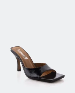 Mules-L'INTERVALLE Elafonisi Black Leather