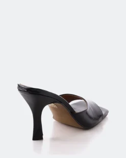 Mules-L'INTERVALLE Elafonisi Black Leather