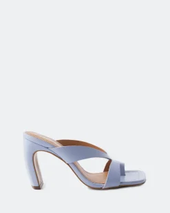 Mules-L'INTERVALLE Elexis Light Blue Leather