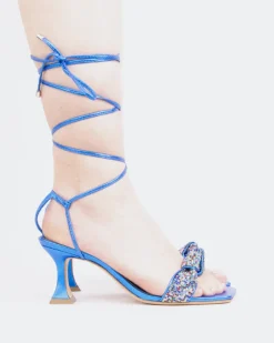 Strappy-L'INTERVALLE Elkano, Blue Metal/Métal Bleu