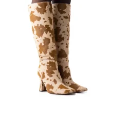 Tall Boots-L'INTERVALLE Elstra Brown Pony Hair