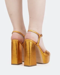 Platform|Strappy-L'INTERVALLE Embassy, Orange Metal/Métal Orange