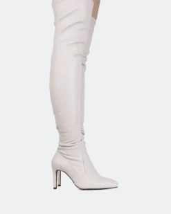 Over-the-knee|Tall Boots-L'INTERVALLE Emory, Off White Str/Ext Blanc Cassé