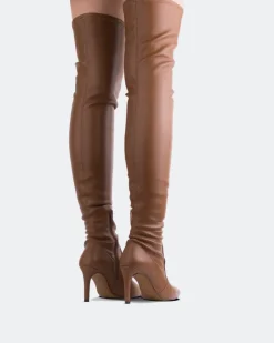 Over-the-knee|Stretch-L'INTERVALLE Emory Tan Stretch