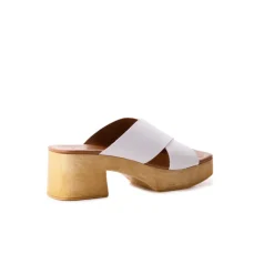 Wood Sandals|Platform-L'INTERVALLE Esmée White Leather