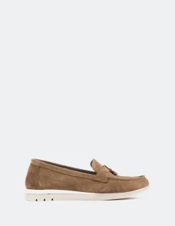 Loafers-L'INTERVALLE Everlane Cognac Suede