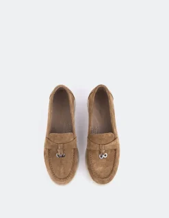 Loafers-L'INTERVALLE Everlane Cognac Suede
