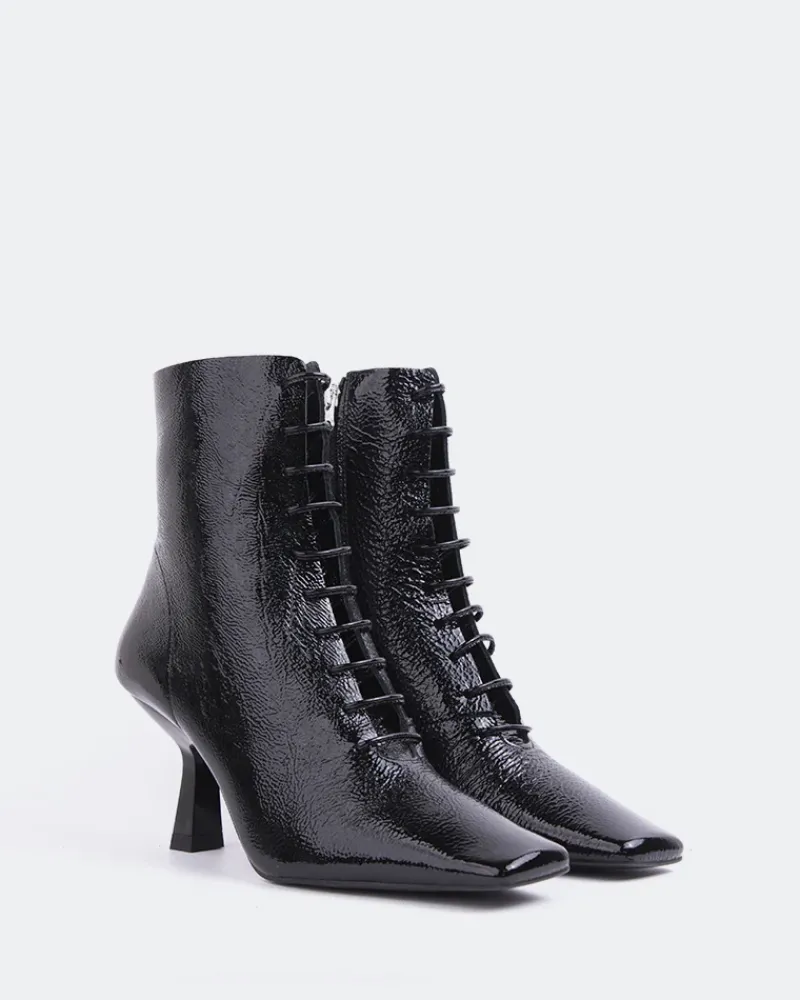 Ankle Boots-L'INTERVALLE Fairlie Black Naplack