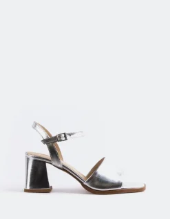 Mid Heels-L'INTERVALLE Faliro Silver Metal