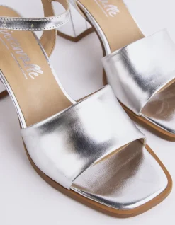 Mid Heels-L'INTERVALLE Faliro Silver Metal