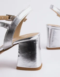 Mid Heels-L'INTERVALLE Faliro Silver Metal