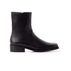 Ankle Boots-L'INTERVALLE Fargo Black Leather