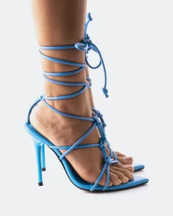 Strappy|High Heels-L'INTERVALLE Farida Blue Leather