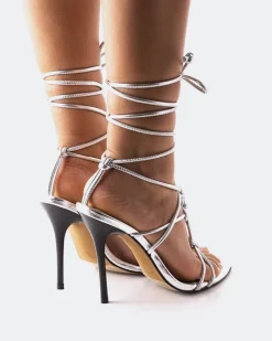 Strappy|High Heels-L'INTERVALLE Farida Silver Leather