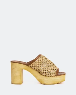 Wood Sandals|Platform-L'INTERVALLE Faustine Natural Rafia