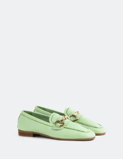 Loafers-L'INTERVALLE Fayette Green Leather