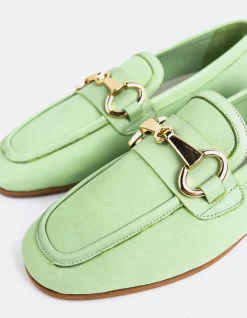 Loafers-L'INTERVALLE Fayette Green Leather