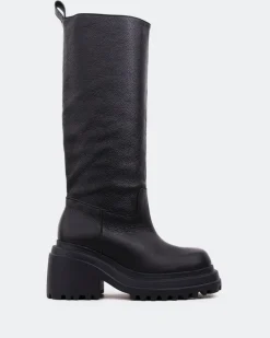 Tall Boots-L'INTERVALLE Fenton Black Leather