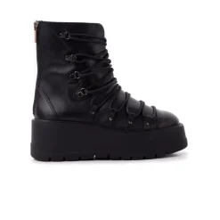 Ankle Boots-L'INTERVALLE Ferrari Black Leather