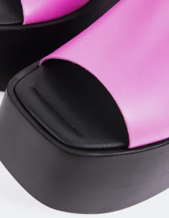 Platform-L'INTERVALLE Fidèle Fucshia Leather