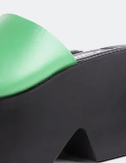 Platform-L'INTERVALLE Fidèle Green Leather