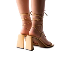 Strappy-L'INTERVALLE Filomena Camel Leather