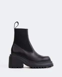 Chelsea|Ankle Boots-L'INTERVALLE Finch Black Leather