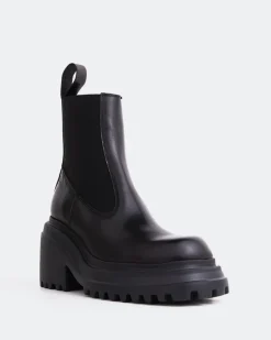 Chelsea|Ankle Boots-L'INTERVALLE Finch Black Leather