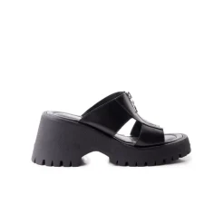 Platform|Mules-L'INTERVALLE Fiuggi Black Leather