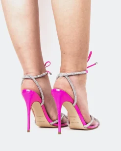 Strappy|High Heels-L'INTERVALLE Flamingo, Pink Naplack/Naplack Rose