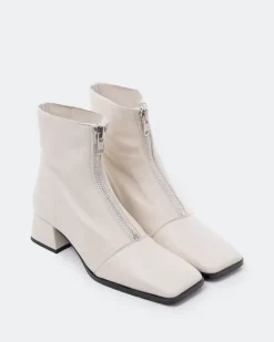 Ankle Boots-L'INTERVALLE Fleetwood Off White Leather