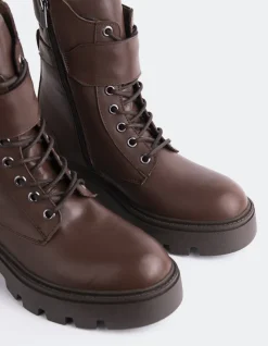 Lace-up|Ankle Boots-L'INTERVALLE Flensburg Brown Leather