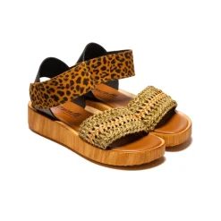 Wood Sandals-L'INTERVALLE Flit Tan Multi Suede