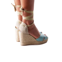 Wedges-L'INTERVALLE Floriano Blue Leather