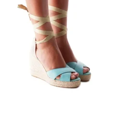 Wedges-L'INTERVALLE Floriano Blue Leather