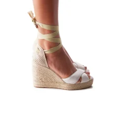 Wedges-L'INTERVALLE Floriano White Leather
