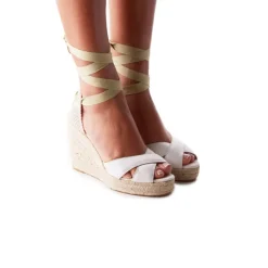 Wedges-L'INTERVALLE Floriano White Leather