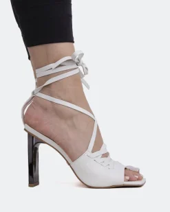 Strappy|High Heels-L'INTERVALLE Fokos White Leather