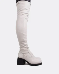 Over-the-knee|Stretch-L'INTERVALLE Fontaine Off White Stretch