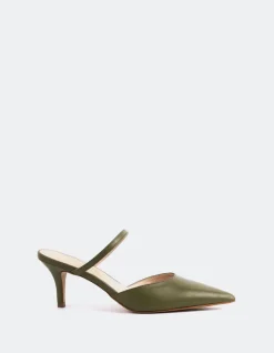 Mules-L'INTERVALLE Forsythia Khaki Leather