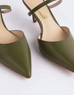 Mules-L'INTERVALLE Forsythia Khaki Leather